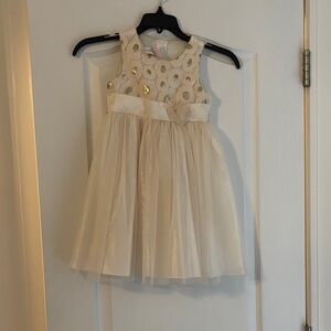 Prince Elegant Cream and Gold Kids Dress